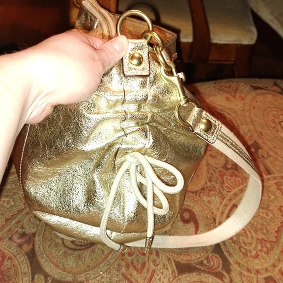 Coach Poppy Jazzy Rare gold Crossbody Bag 20384E Great Condition - Picture 6 of 16